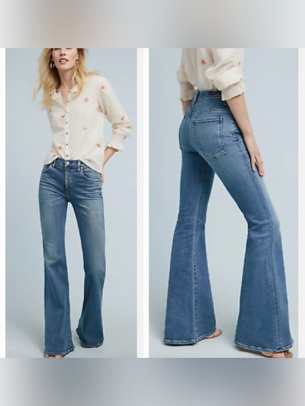 Citizens Of Humanity Chloe Mid Rise Super Flare Denim Jeans Size 31 NWT